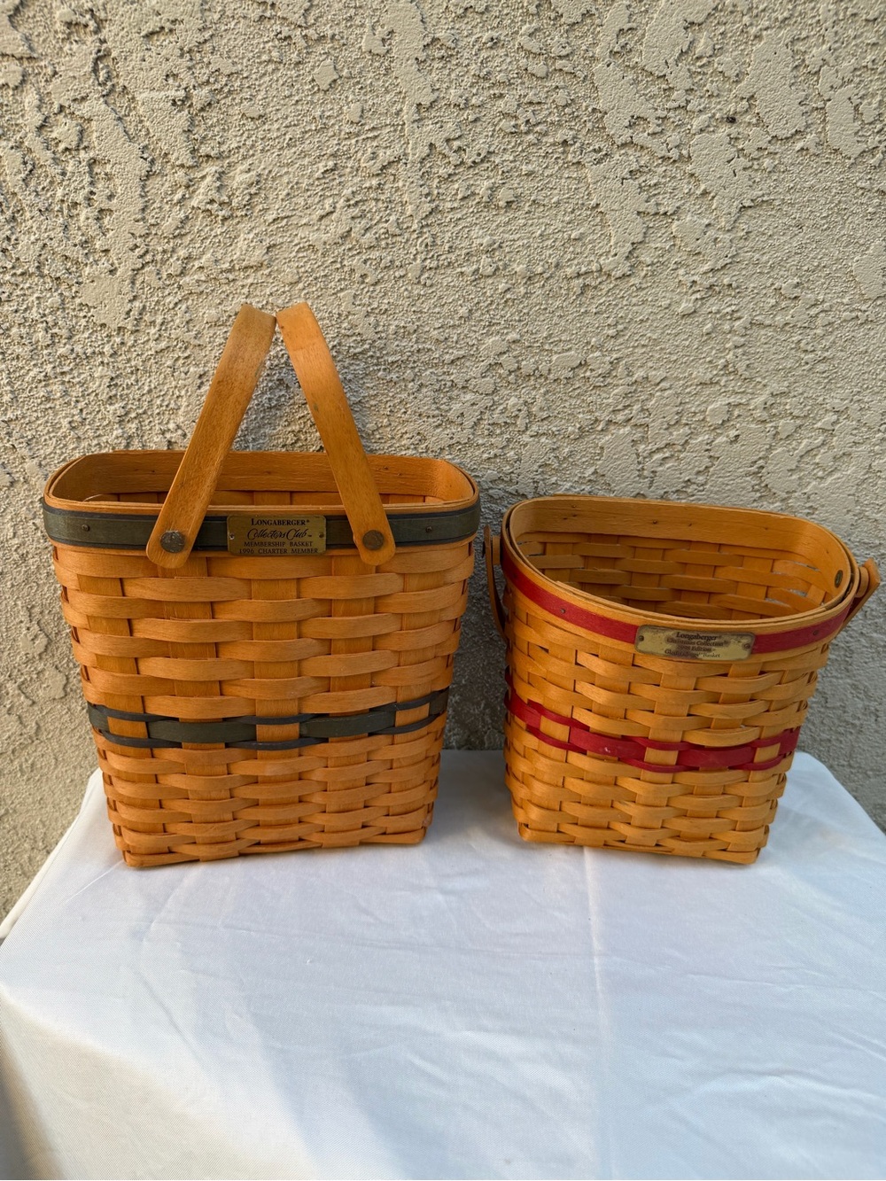 Longaberger Collectors Club Membership Basket 1996 Charter Member & Glad Tidings